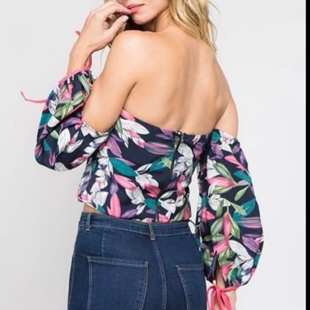 Multi color corset top