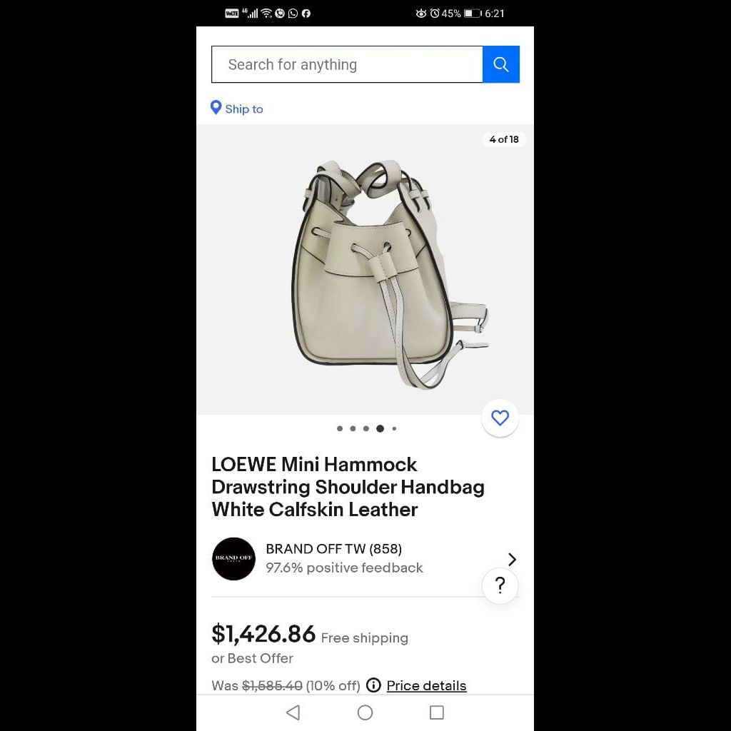 Loewe hammock drawstring bag