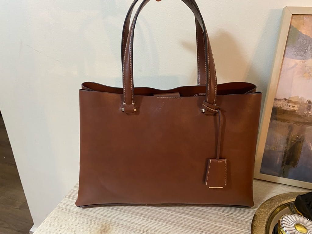 mango double chamber shopper bag