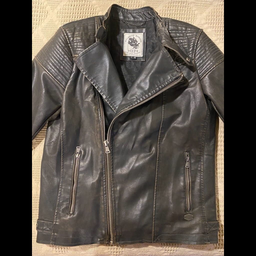 PULL & BEAR Leather Balmain Biker Jacket