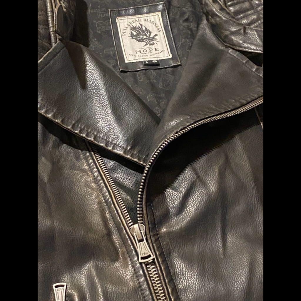 PULL & BEAR Leather Balmain Biker Jacket