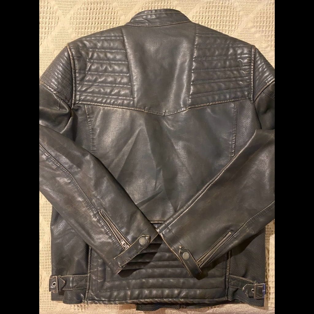 PULL & BEAR Leather Balmain Biker Jacket