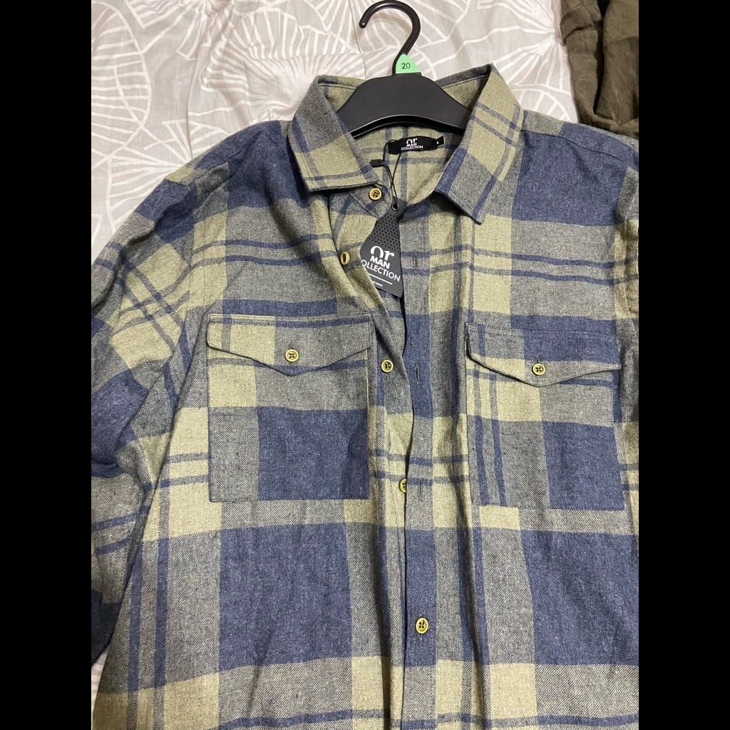 Checkered flannel shirt for men