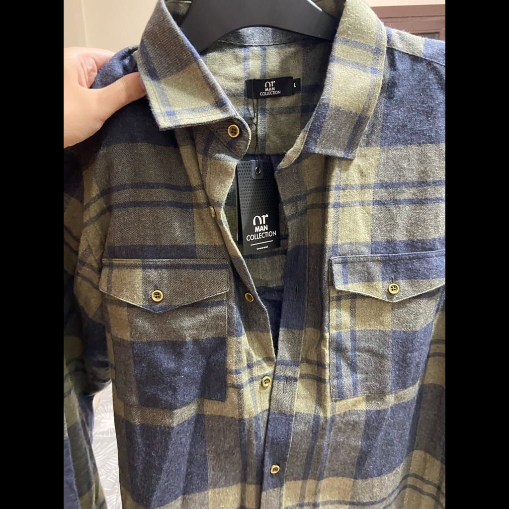 Checkered flannel shirt for men