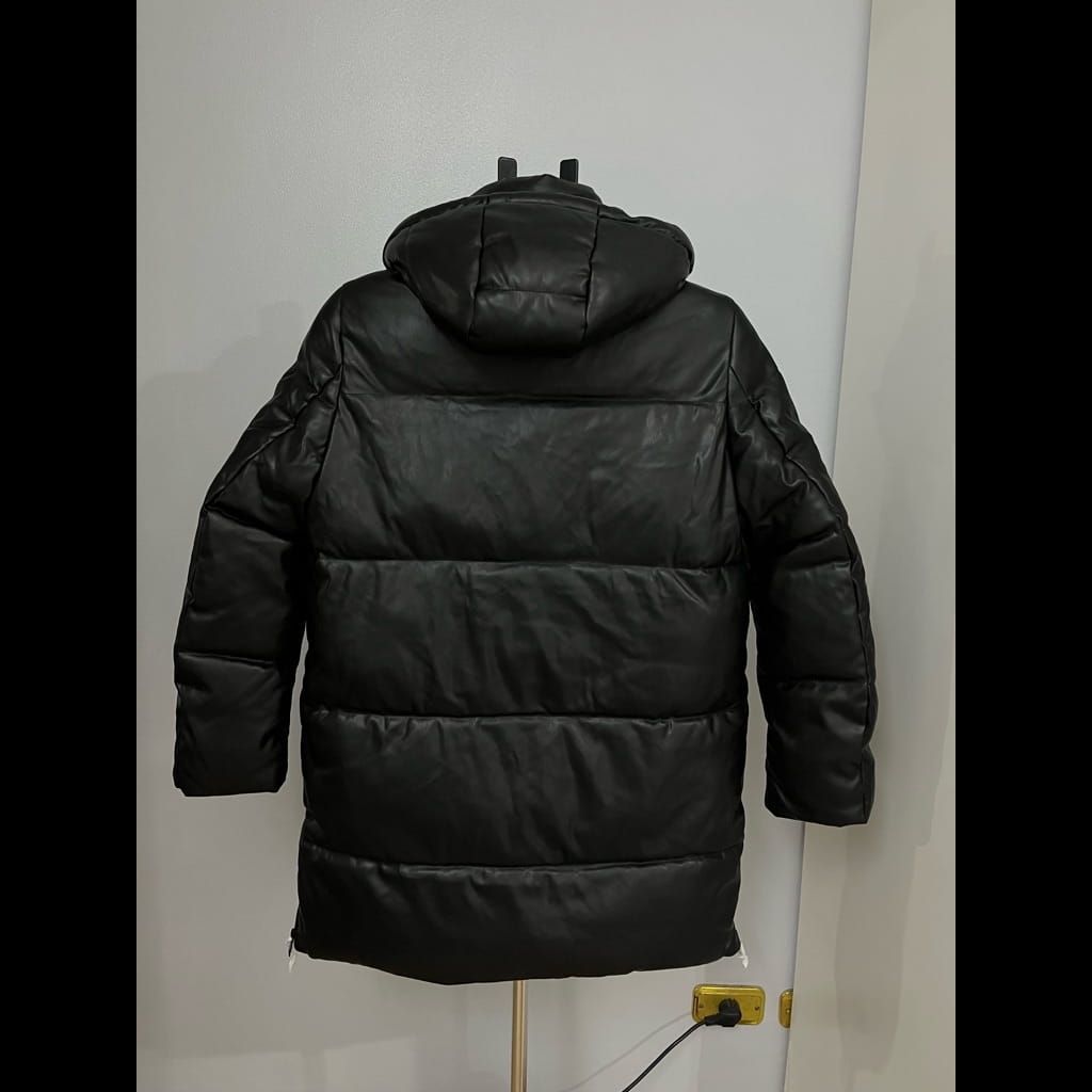 Defacto leather puffer jacket