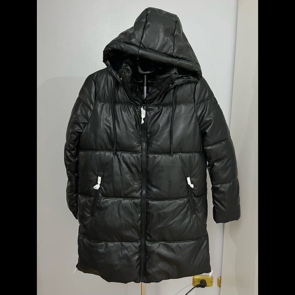 Defacto leather puffer jacket