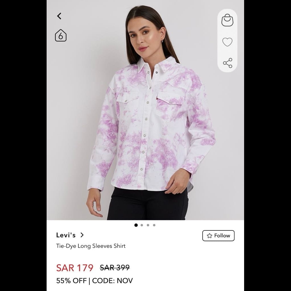 Levi’s tie-dye long sleeve shirt