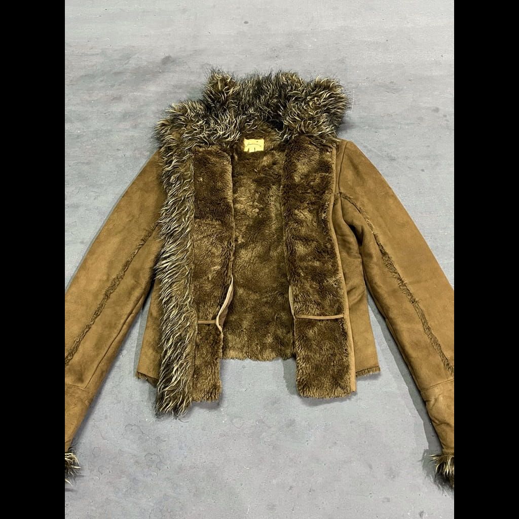 VNTG FUR BROWN JACKET