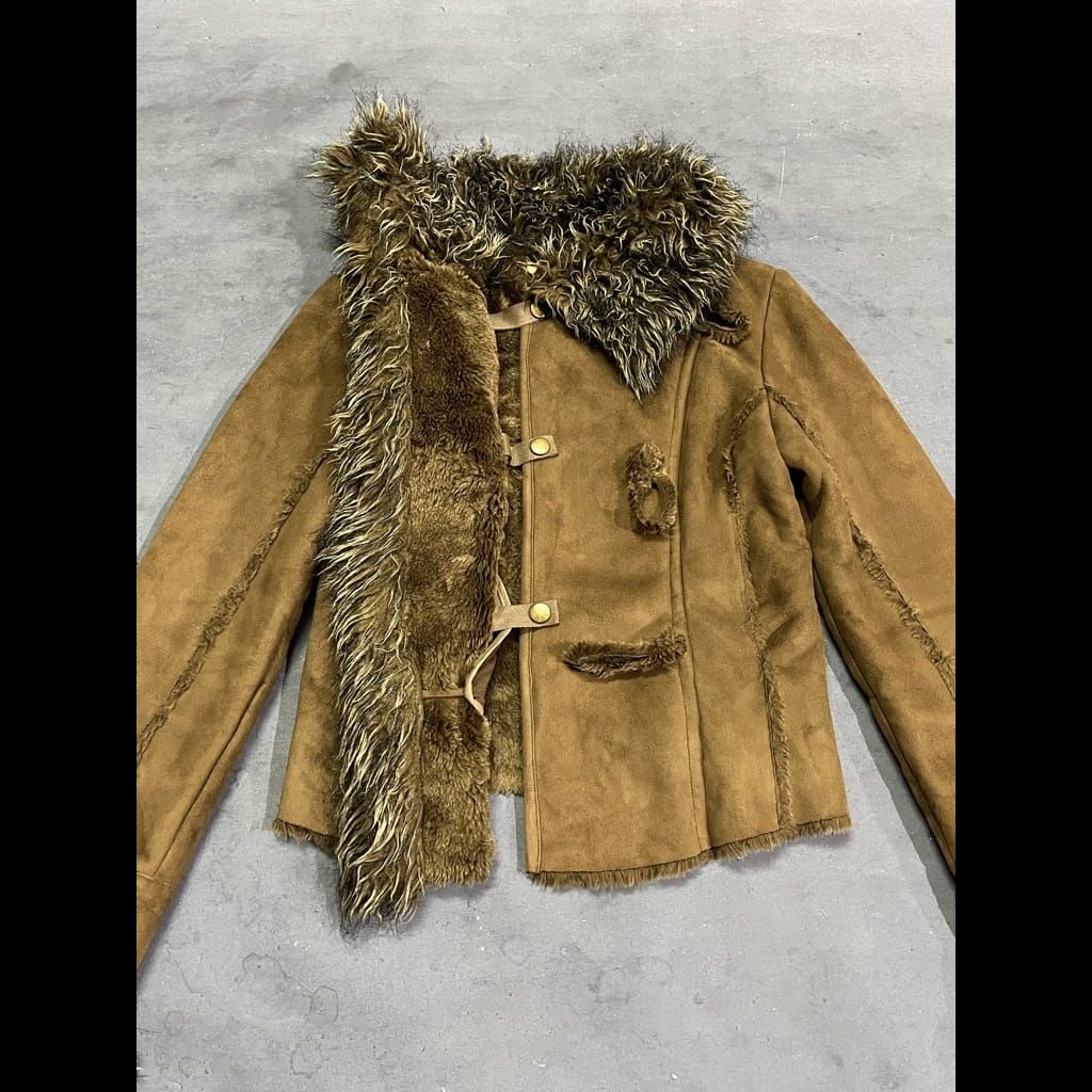 VNTG FUR BROWN JACKET