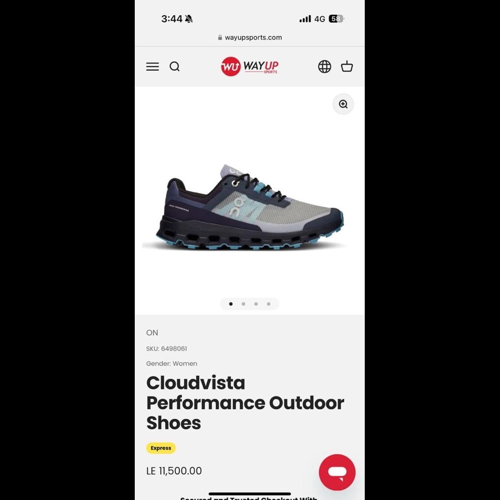 On Cloudvista running shoes,