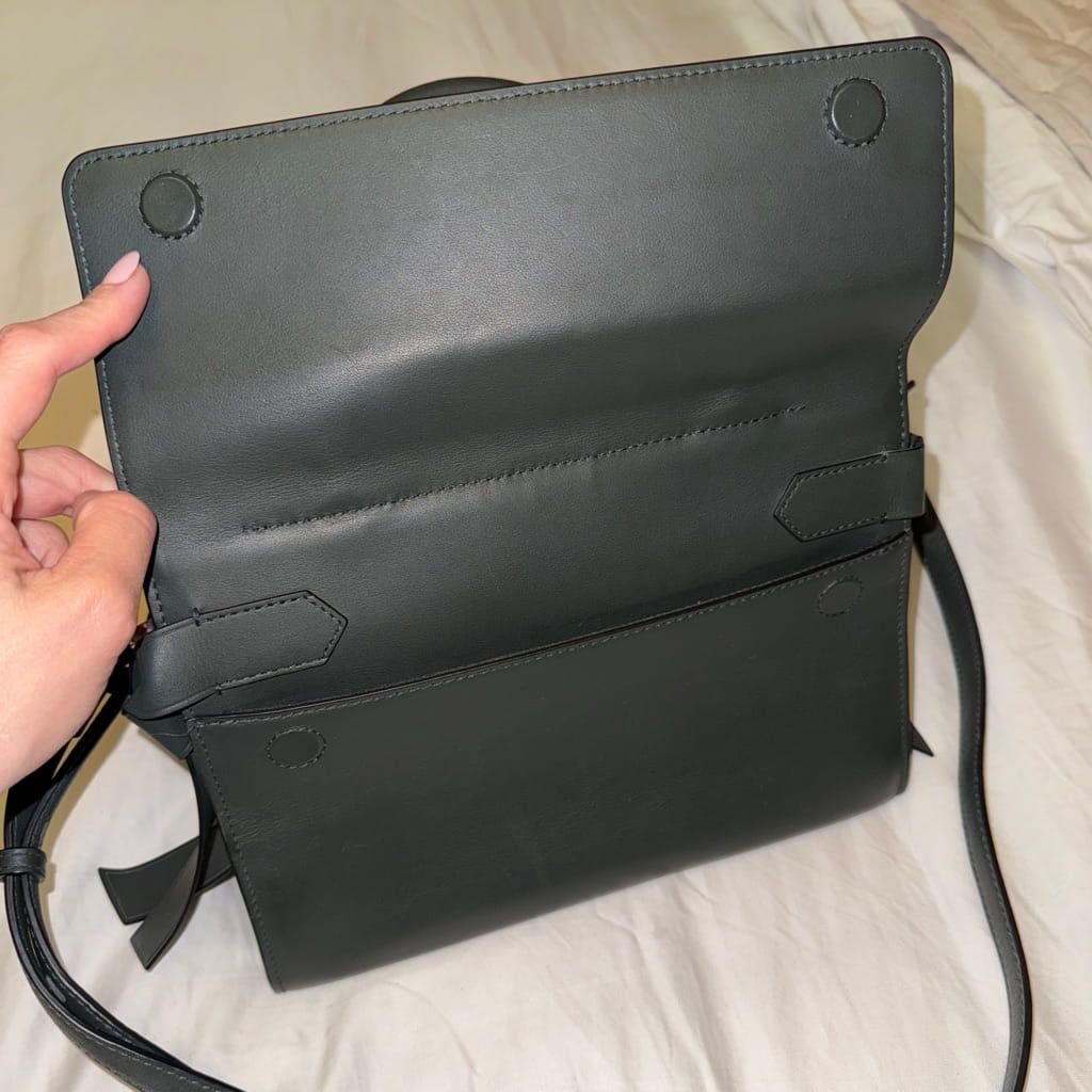 Karl new bag never used authentic 100% leather dark grey with dust bag