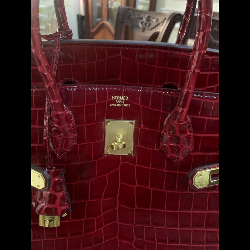 Hermes Birkin 35 crocodile leather