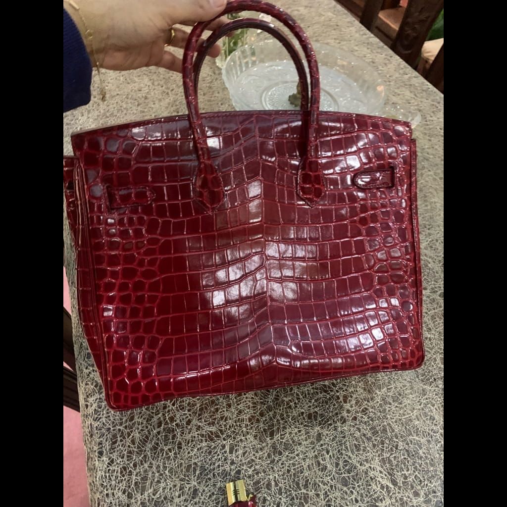 Hermes Birkin 35 crocodile leather