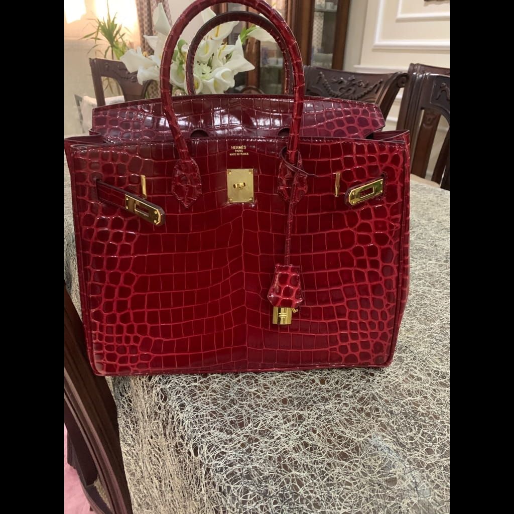 Hermes Birkin 35 crocodile leather